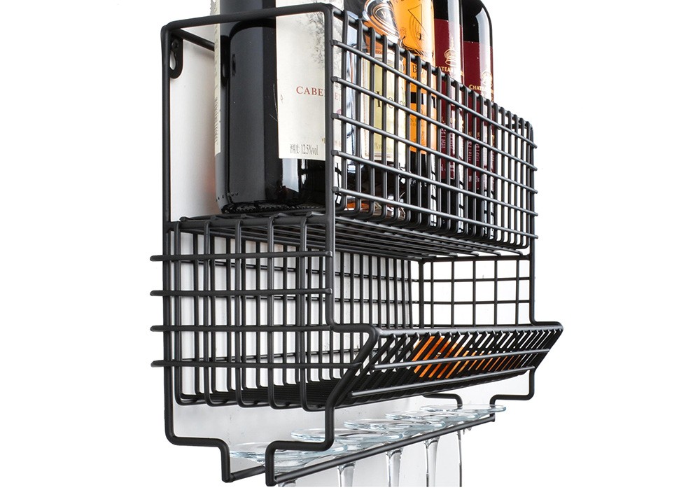 Wine bottle and stemware rack