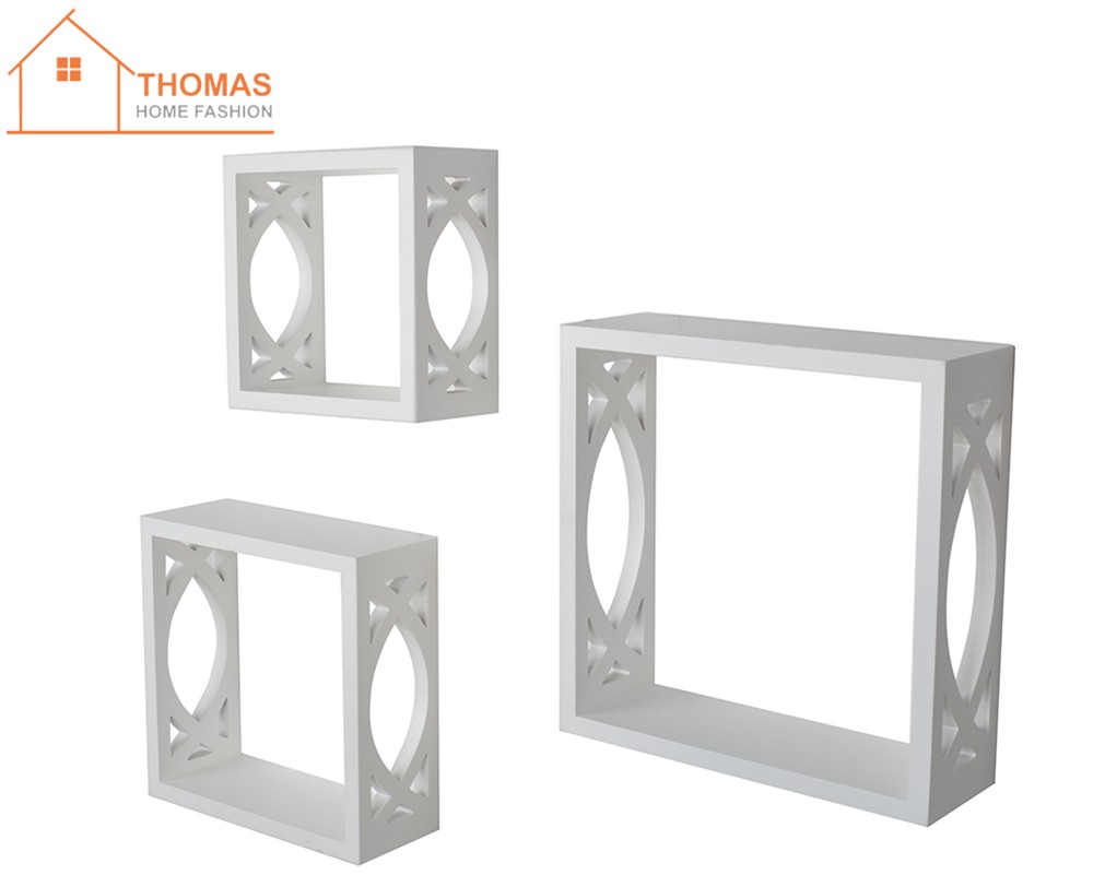Wooden shelf,TB064,set of 3,White