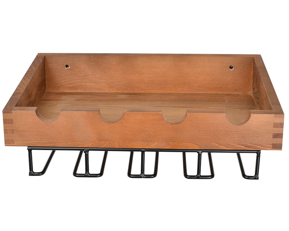 Wine bottle and stemware rack,TA204,Walnut