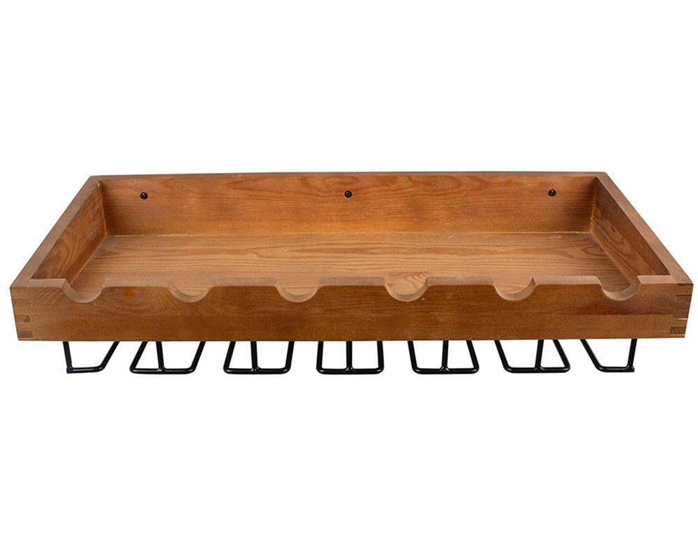 Wine bottle and stemware rack,TA047,Walnut