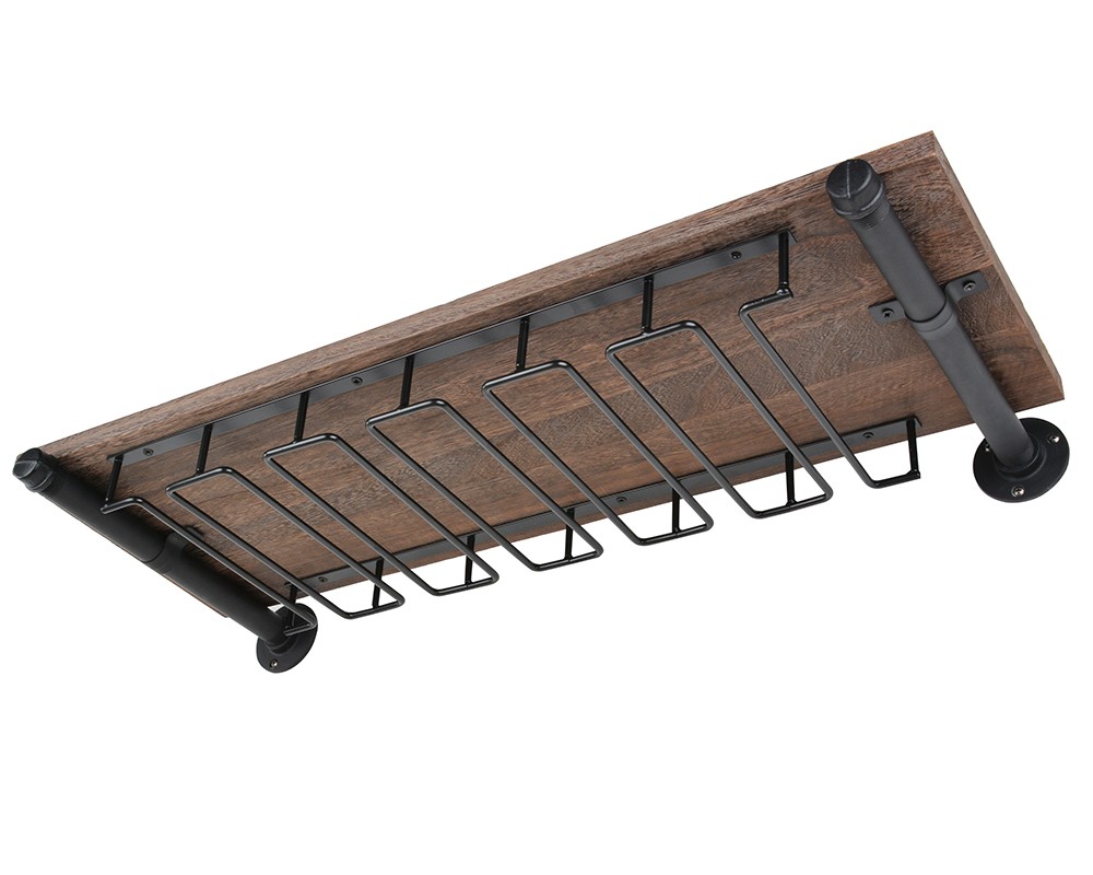 Wooden shelf and stemware rack,TD043