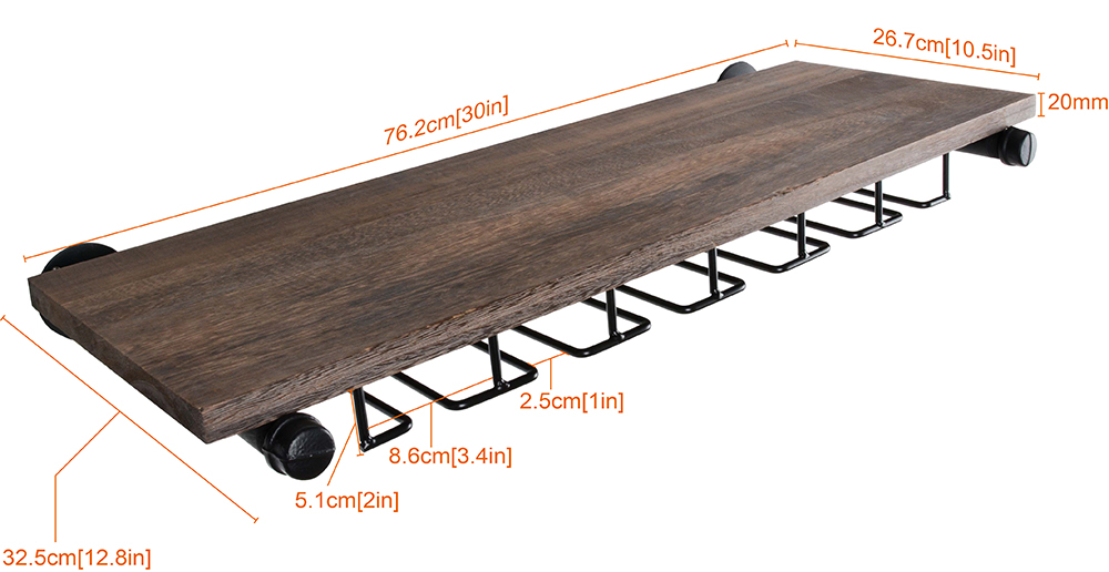 Wooden shelf and stemware rack,TMA0043