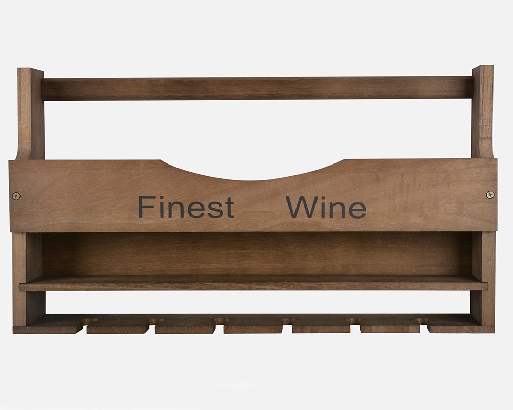 Wooden Wine bottle and stemware rack,cork storage