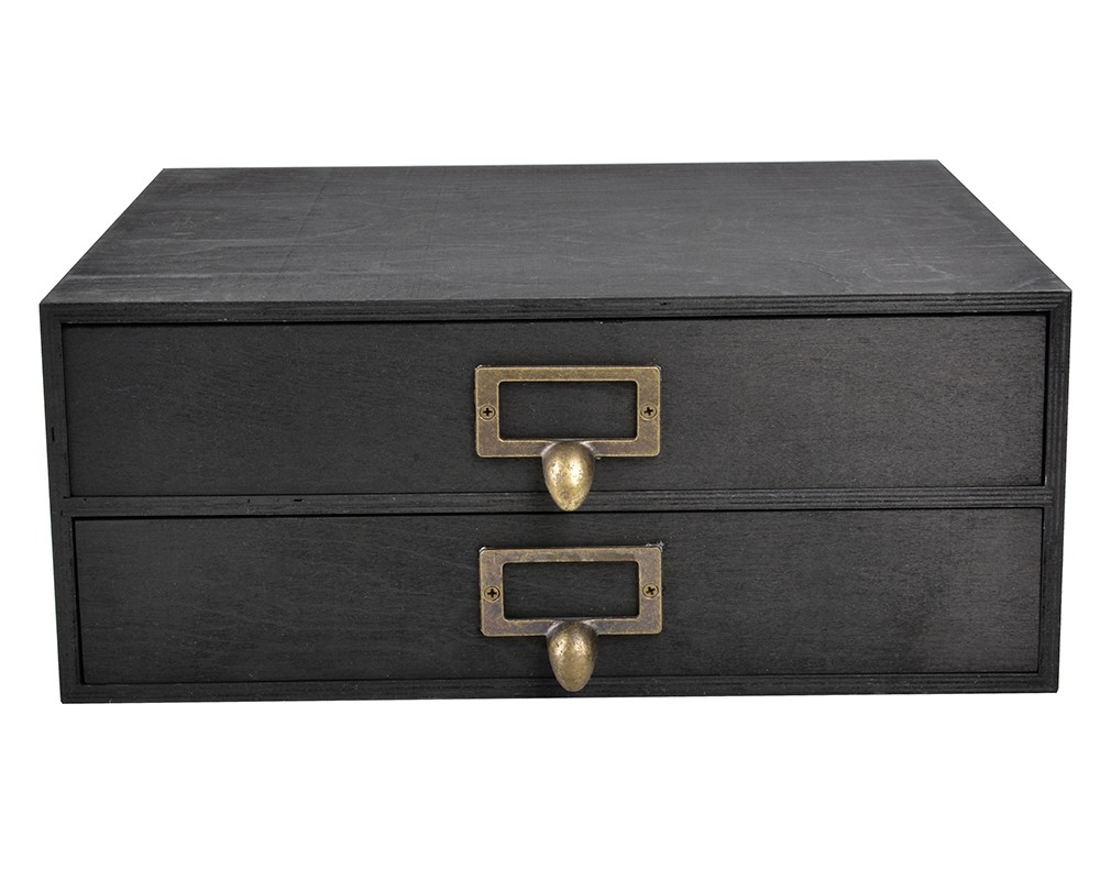 Wooden drawer box,TB525,Black