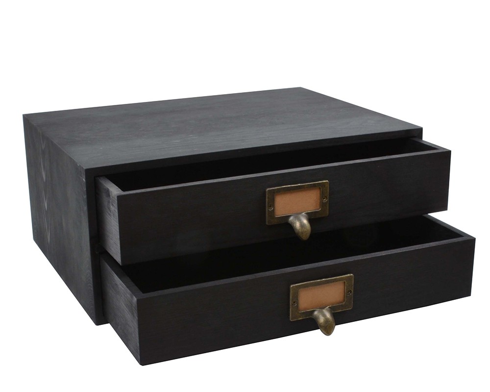 Wooden drawer box,TB525,Black