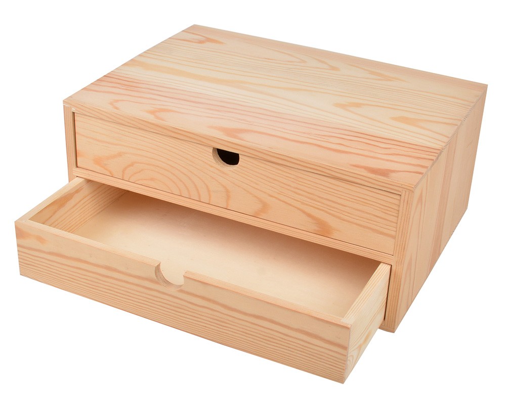 Wooden drawer box,Natural