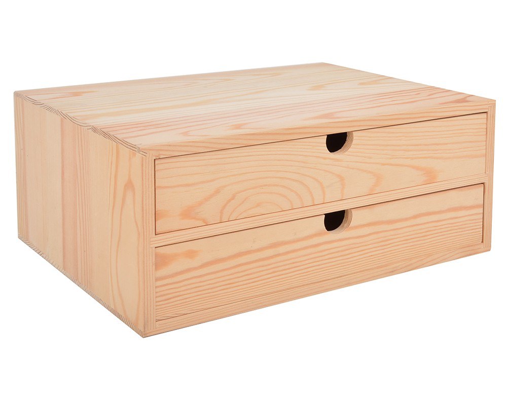 Wooden drawer box,Natural