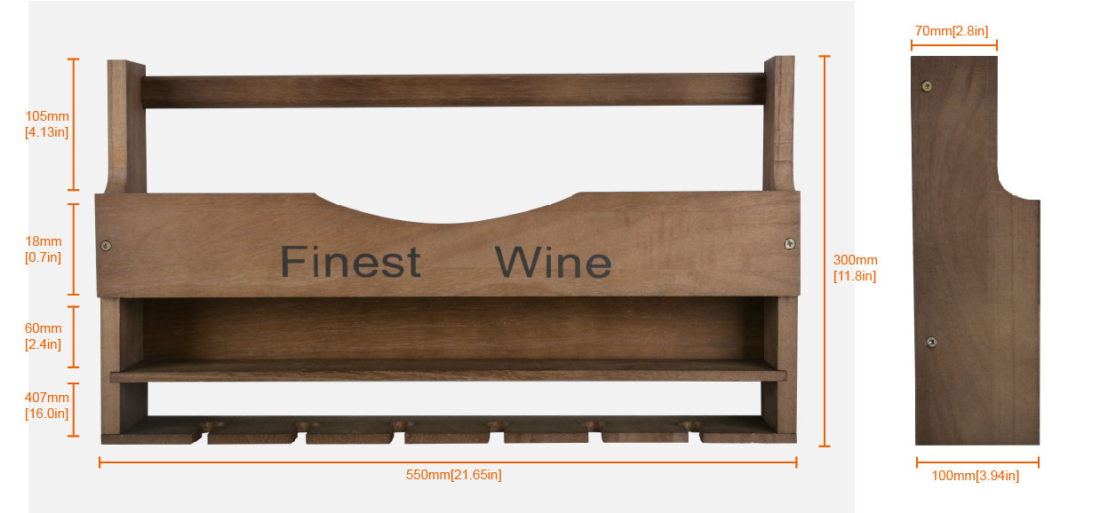 Wooden Wine bottle and stemware rack,cork storage
