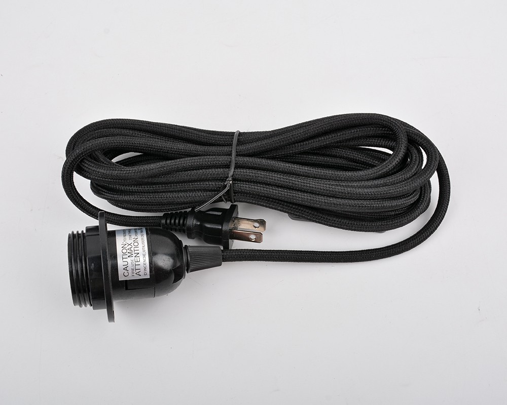 Fabric Cord with Switch,Black,TC058