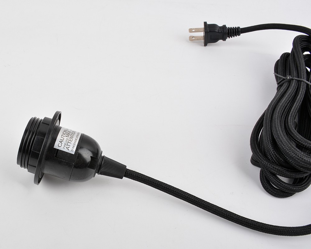 Fabric Cord with Switch,Black,TC058