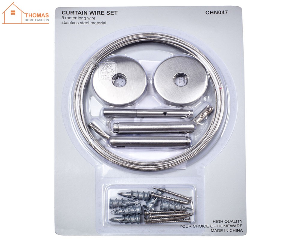 Curtain wire  set with 24 clips ,TC672