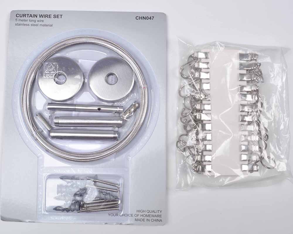Curtain wire  set with 24 clips ,TC672