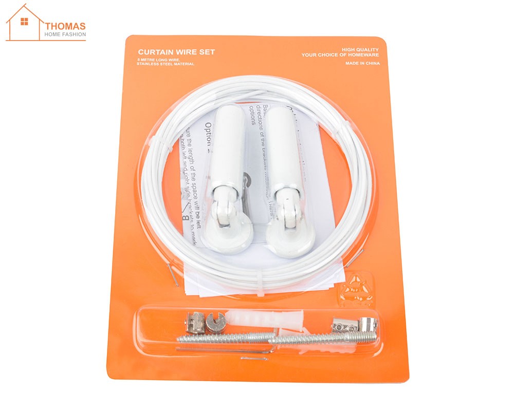 Curtain wire set,White