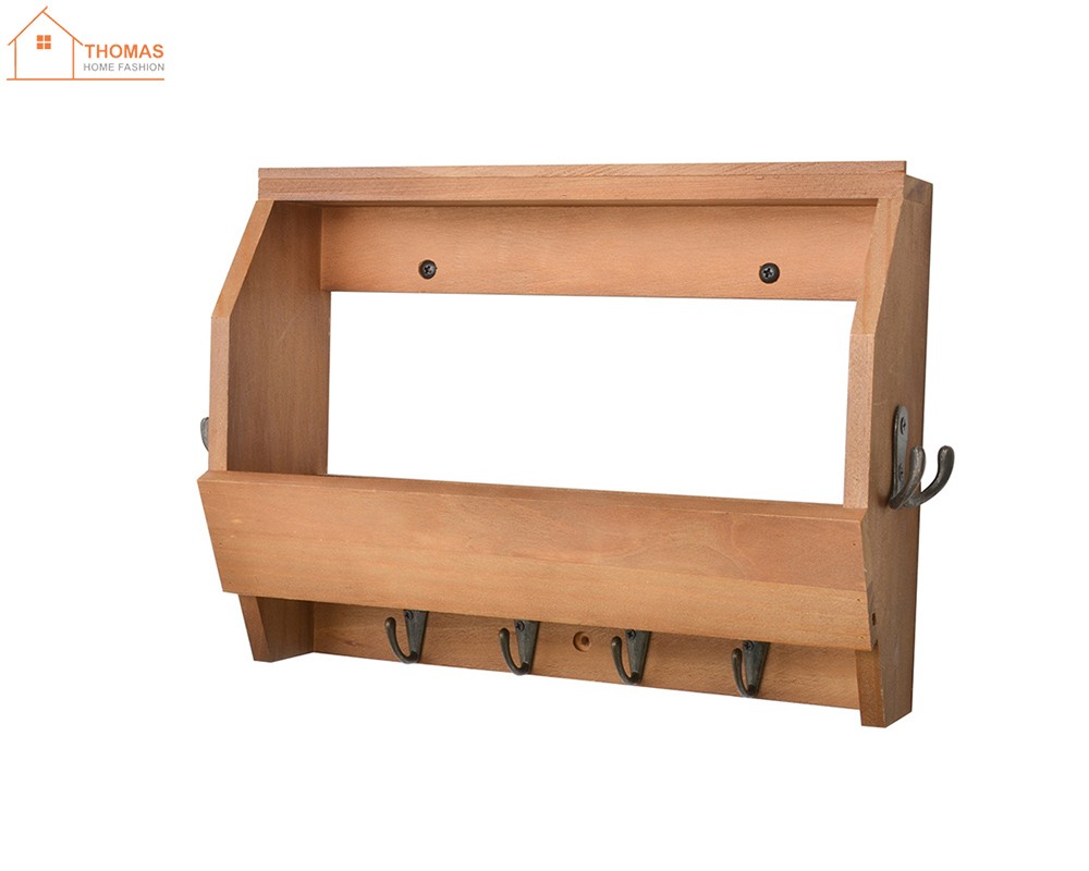 Mail organizer and key holder,walnut